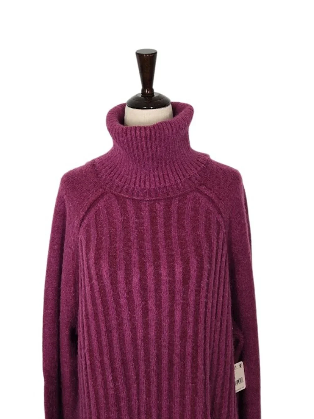 FREE PEOPLE Big City Women’s Small Mulberry Oversized Turtleneck Sweater NWT